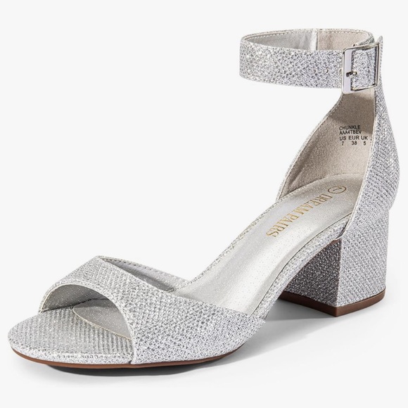 DREAM PAIRS Womens Chunkle Low Heel Pump Ankle Strap Dress Sandal size 8.5 - Picture 6 of 9